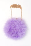 "Purple Reign" Fur Ball Clutch